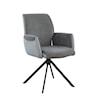 Global Furniture 81216 Grey Swivel Dining chair Set of 2