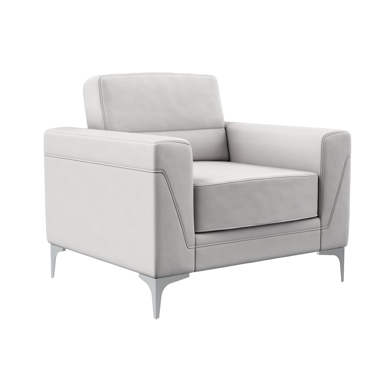Global Furniture U6109 Light Grey Chair PVC