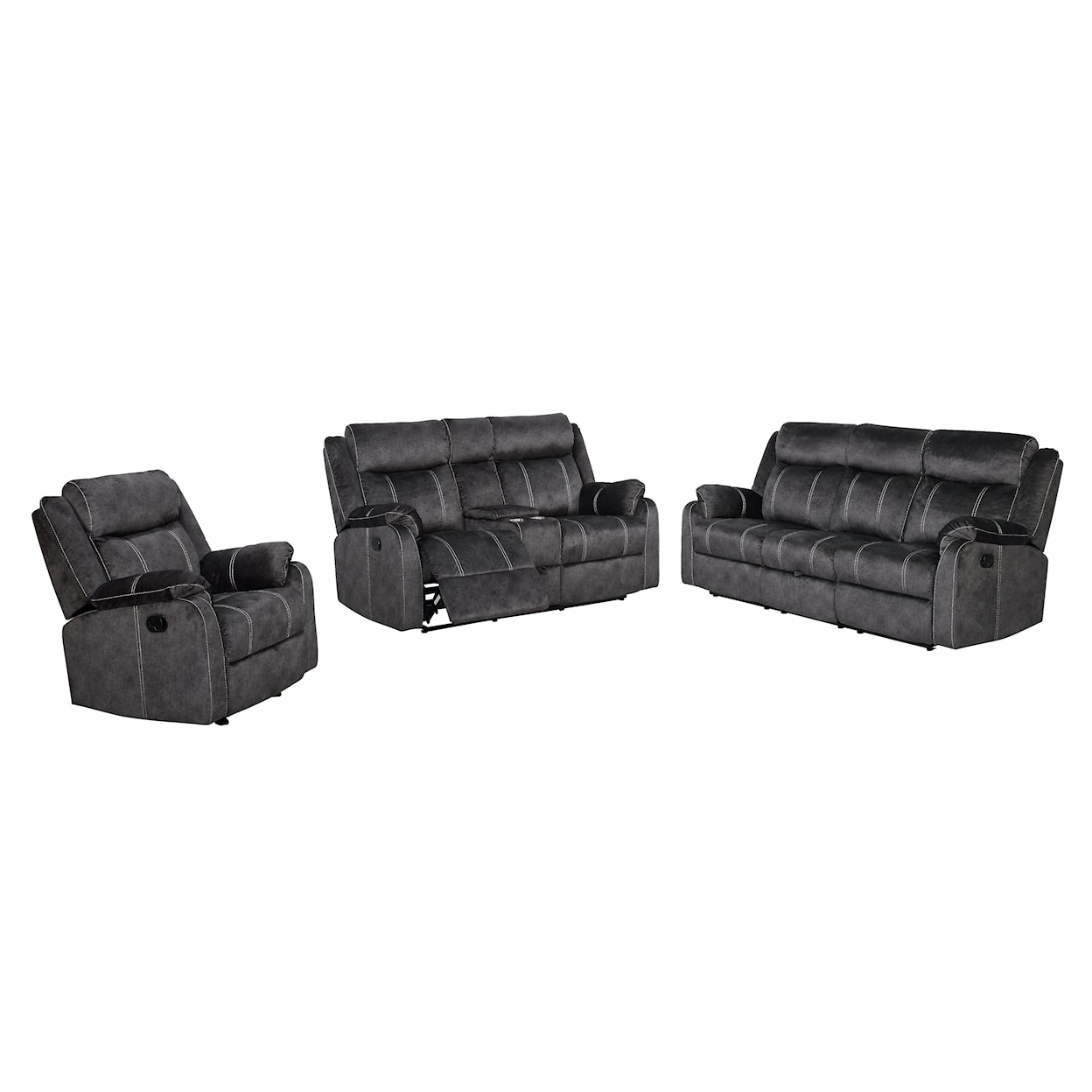 Global Furniture U7303C Console Reclining Loveseat W/Drawer