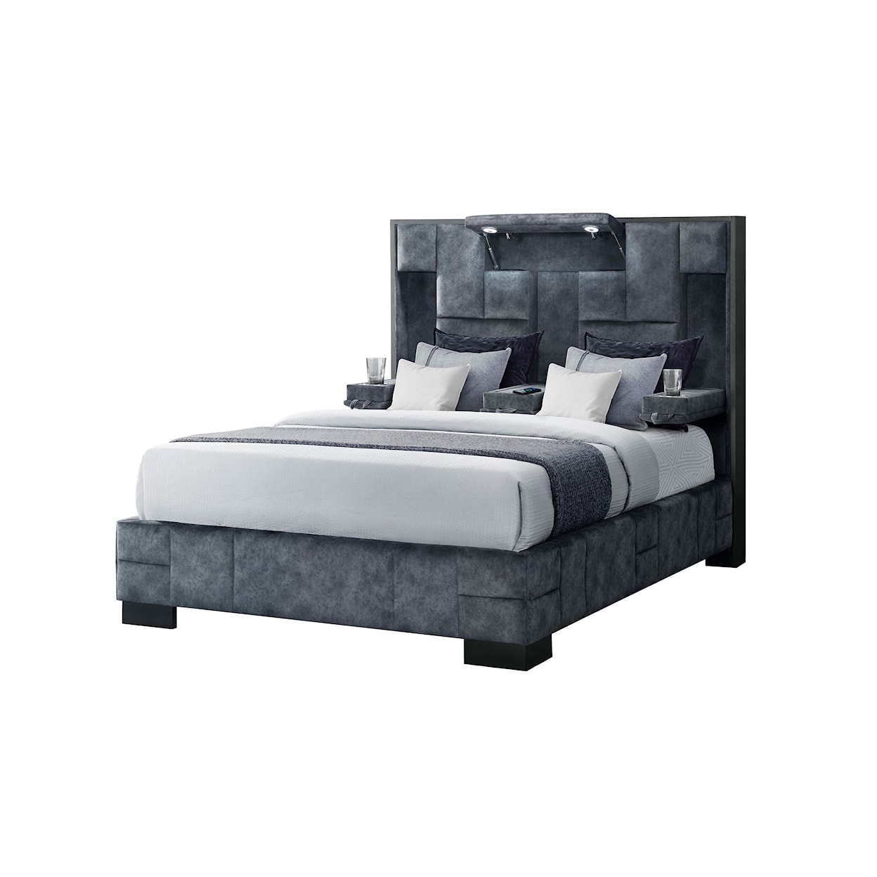 Global Furniture Oscar Domino Granite Queen Bed