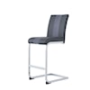 Global Furniture 915 Barstool Grey with Grey Stripe Set of 4