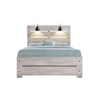 Global Furniture LINWOOD Queen Bed with Lamps