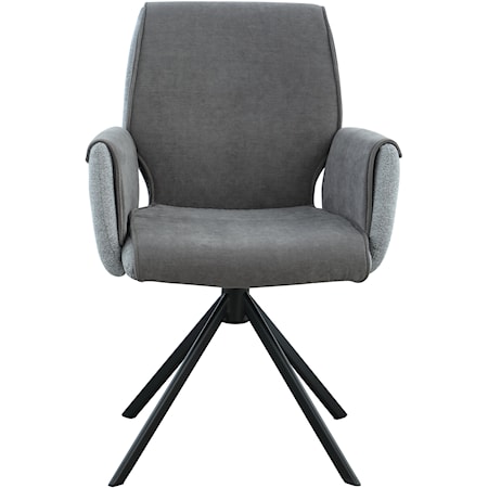 Grey Swivel Dining chair Set of 2