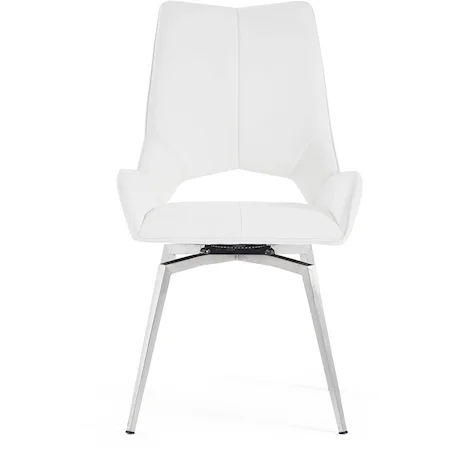 Swivel White Dining Chair Set of 2