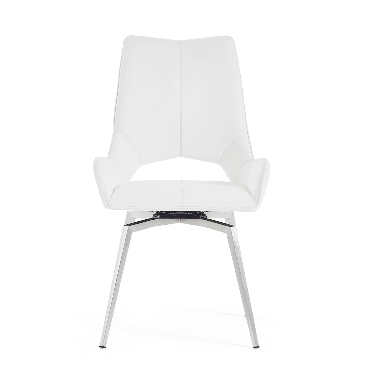 Global Furniture 4878 Swivel White Dining Chair Set of 2