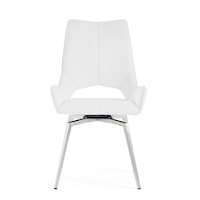 Swivel White Dining Chair Set of 2
