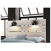Global Furniture LINWOOD Queen Bed with Lamps