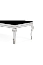 Global Furniture T858 Transitional Coffee Table with Glass Top