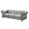 Global Furniture U9550 Grey Velvet Tufted KD Sofa