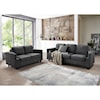 Global Furniture U9055 Bear Gunmetal Loveseat W/Cupholders