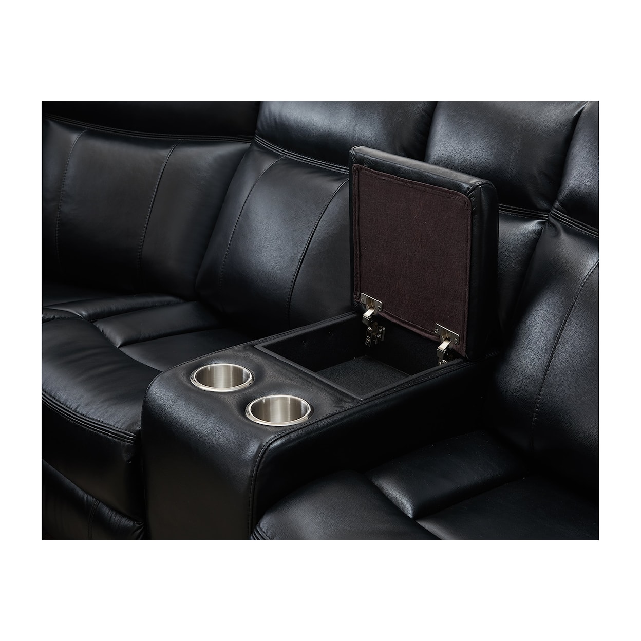 Global Furniture UM02 Black Sectional Sofa