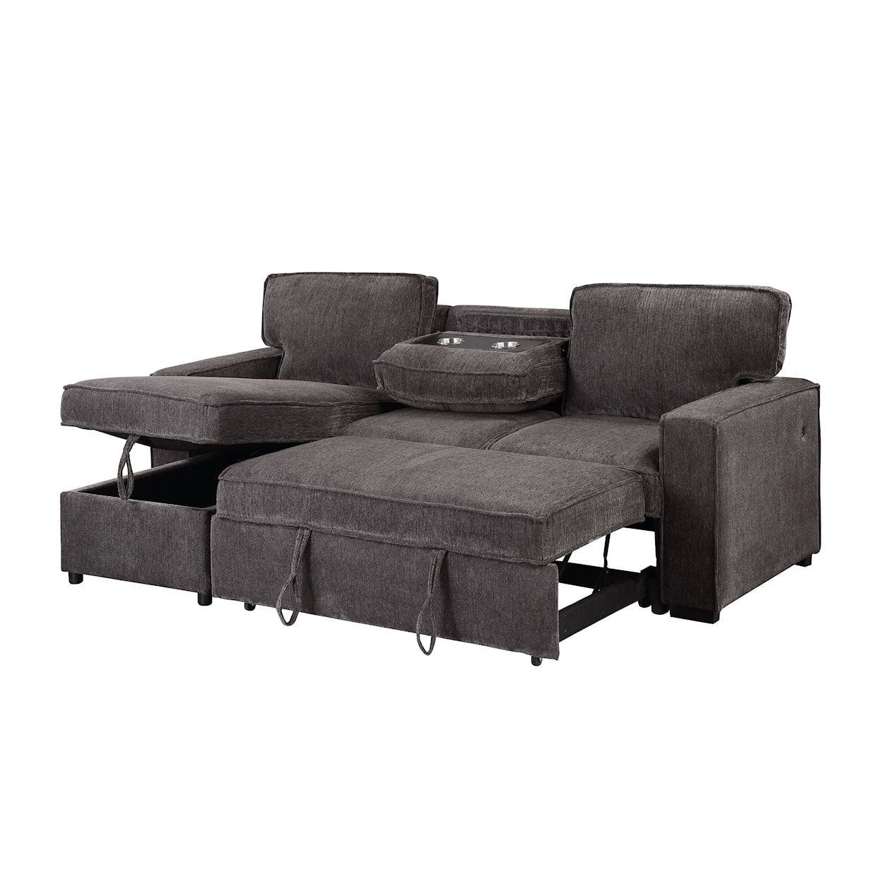 Global Furniture U0203 Reversible Sofa Bed with USB Port