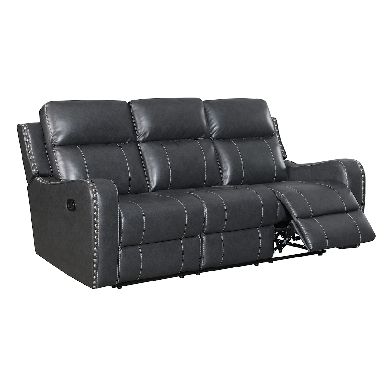 Global Furniture U131 Reclining Sofa Dark Grey