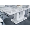 Global Furniture D894 Faux Marble Pedestal Base Dining Table