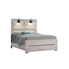 Global Furniture LINWOOD Full Bed with Lamps