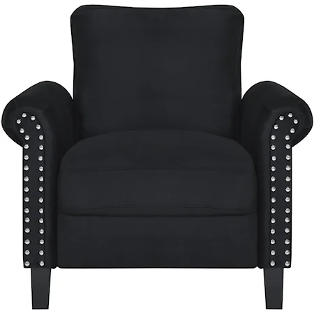 Black Velvet Chair