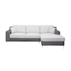 Global Furniture U967 Dark Grey Loveseat & Chaise With 1 Pillow