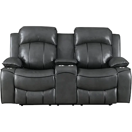 Grey Power Reclining Loveseat