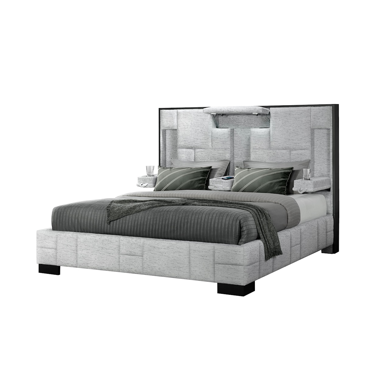 Global Furniture Oscar Grey King Bed