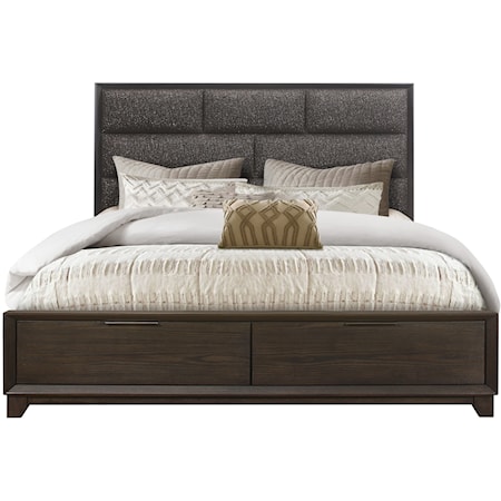 Willow Grey Oak King Bed