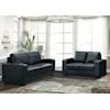 Global Furniture U801 Loveseat Black Pvc