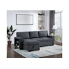 Global Furniture U0202 Dark Grey Reversible Sofa Bed with USB Port