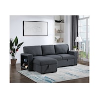 Transitional Reversible Chaise with Storage
