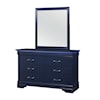 Global Furniture Charlie Blue Mirror
