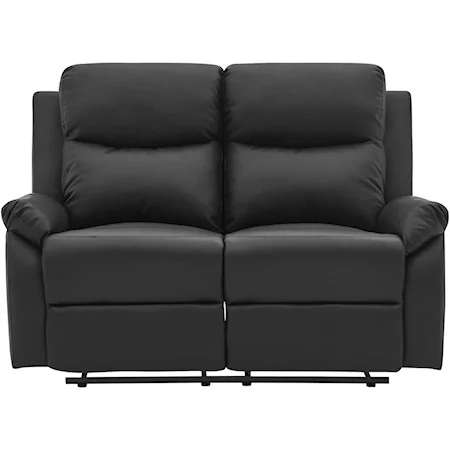 Black Console Reclining Loveseat