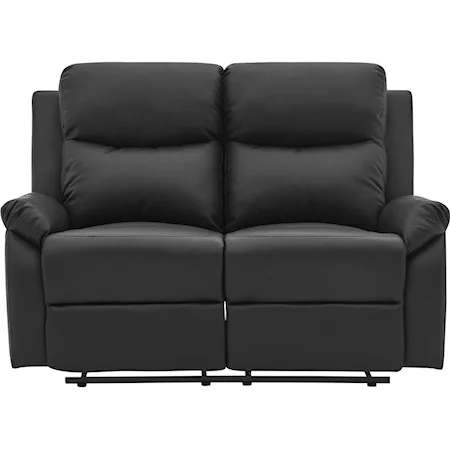 Black Console Reclining Loveseat