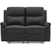 Global Furniture U9042 Black Console Reclining Loveseat