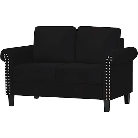 Black Velvet Loveseat