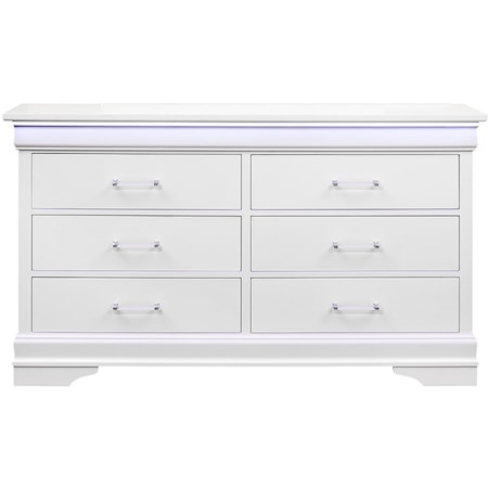 LIGHT UP LOUIE WHITE DRESSER |