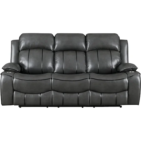 Grey Power Reclining Sofa