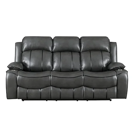 Grey Power Reclining Sofa