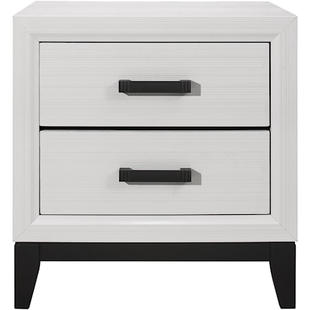 Contemporary Farmhouse 2-Drawer Nightstand