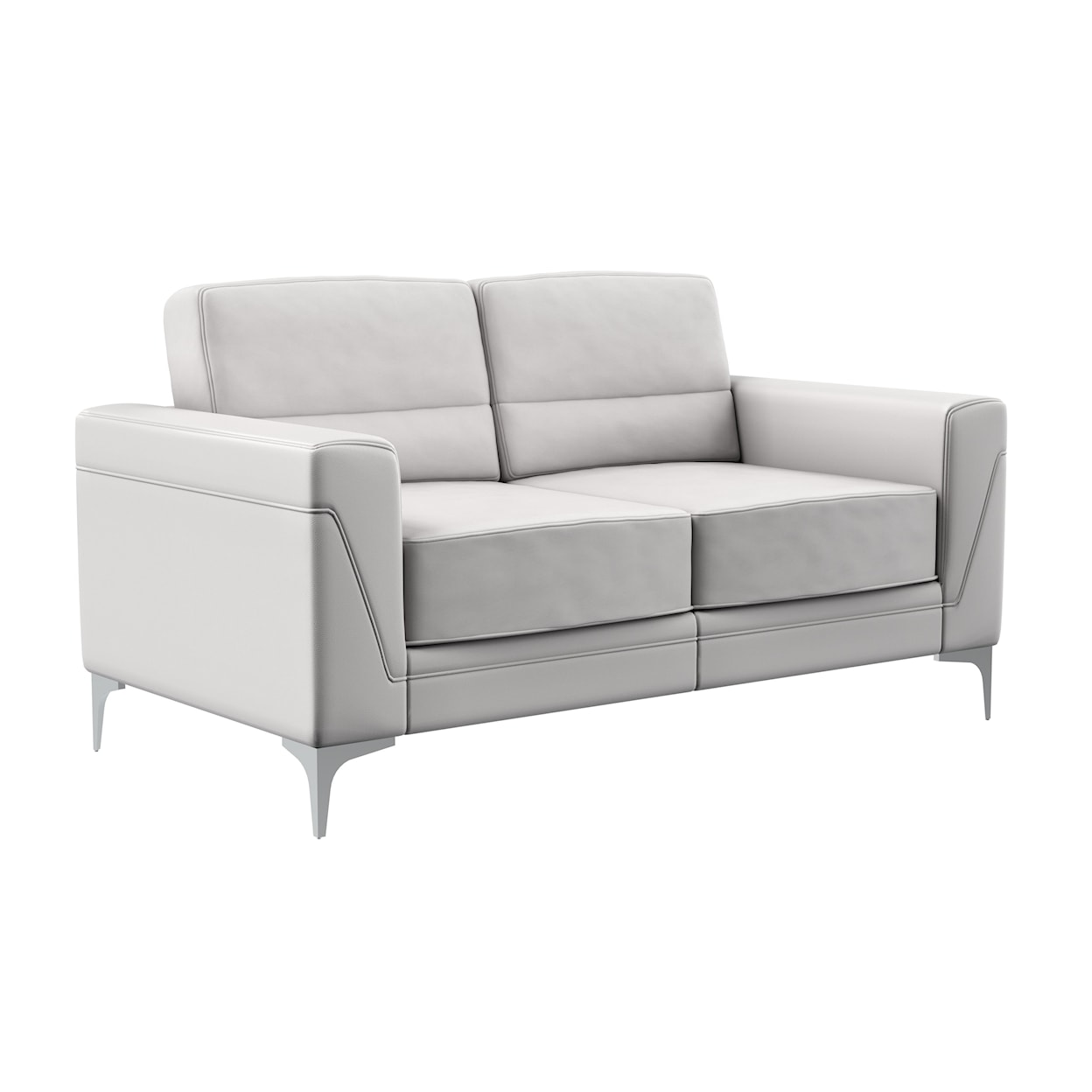 Global Furniture U6109 Light Grey Loveseat PVC