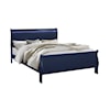 Global Furniture Charlie Blue King Bed