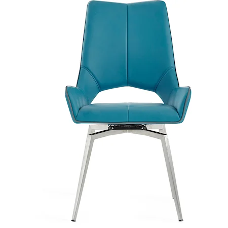 Swivel Turquoise Dining Chair Set of 2