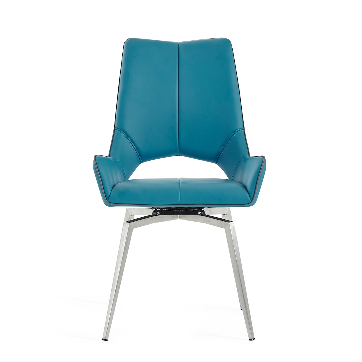 Global Furniture 4878 Swivel Turquoise Dining Chair Set of 2