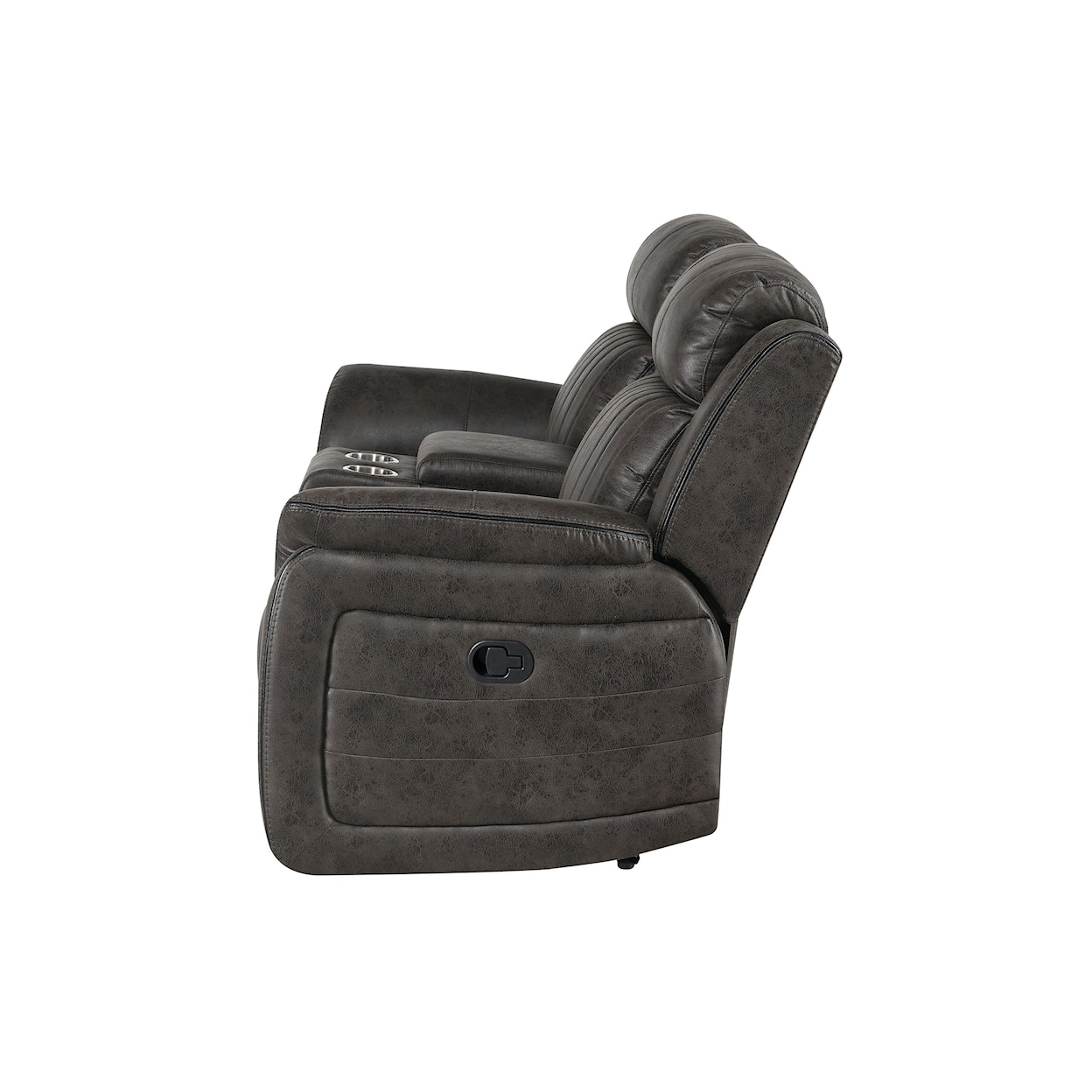 Global Furniture U8517 Grey Reclining Loveseat