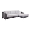 Global Furniture U967 Dark Grey Loveseat & Chaise With 1 Pillow