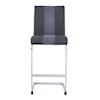 Global Furniture 915 Barstool Grey with Grey Stripe Set of 4