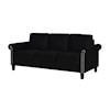 Global Furniture U9192 Black Velvet Sofa