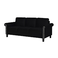 Black Velvet Sofa