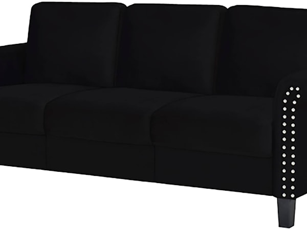 Black Velvet Sofa