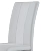 Global Furniture 915 Dining Chair White with White Stripe