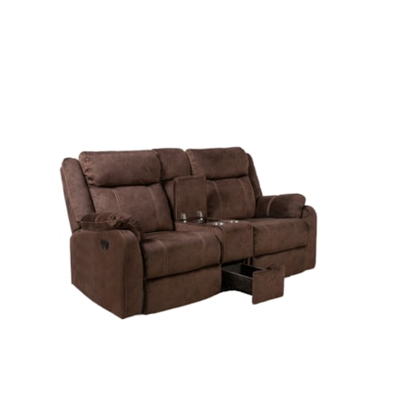 Console Reclining Loveseat W/Drawer