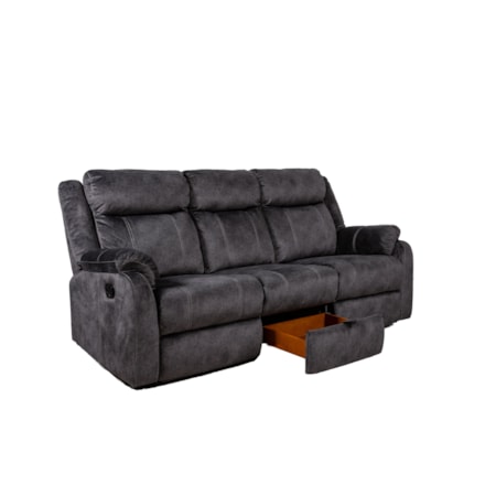 Reclining Sofa W/ Drop Down Table &amp; Drawer