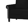 Global Furniture U9192 Black Velvet Loveseat